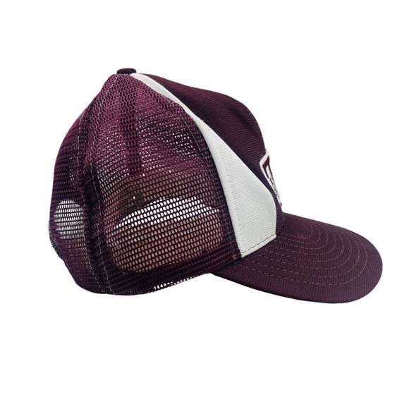 Vintage Texas A&M Aggies Maroon White Snapback Trucker Hat Made In USA Large XL - Picture 3 of 5